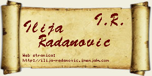 Ilija Radanović vizit kartica